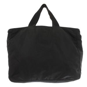 PRADA トートバッグ ナイロン 三角プレート 黒 ブラック