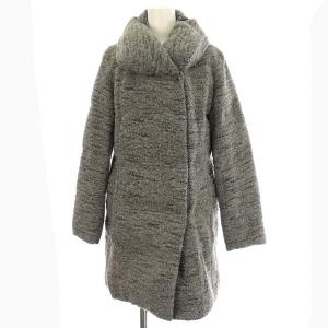 ダウンコート ボア ロング コート 38 グレー