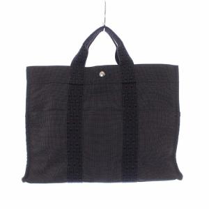 HERMES エールラインMM トートバッグ ハンドバッグ ナイロン グレー