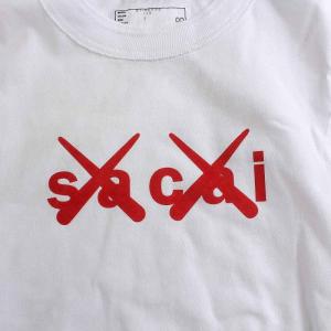 sacai KAWS 21SS Flock Print T-Shirt カットソー ロゴ プリント