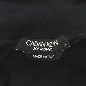 Calvin Klein Tシャツ カットソー ロゴ ハイネック コットン M 黒 ブラック