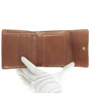 LOUIS VUITTON ポルトモネ ビエ カルトクレディ 財布 三つ折り ミニ Wホック 茶 ブラウン M61652