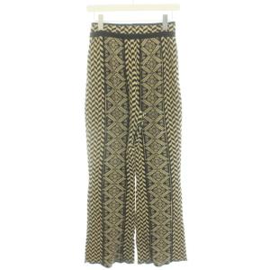 Ameri VINTAGE 21AW UND HERRINGBONE JACQUARD KNIT PANTS イージーパンツ フレアパンツ ニット ウール混