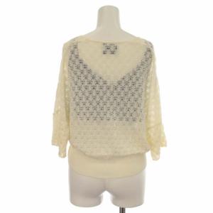 TAN 20SS POINTALE TEE&CAMI ニット レース編み ビスチェ プルオーバー 半袖 F 白 ホワイト 黒 ブラック
