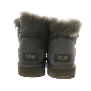 UGG australia ミニベイリーボタン ムートンブーツ ショートブーツ 24.0cm グレー