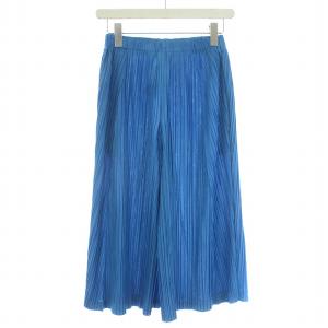 PLEATS PLEASE ISSEY MIYAKE イッセイミヤケ ワイドパンツ ガウチョパンツ プリーツ 1 S 水色 青 ライトブルー PP81-JF433