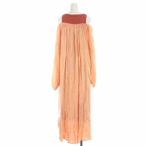 CLANE 21SS 2WAY LAYERED GATHER ONE PIECE ロングワンピース オープンショルダー フェイクレイヤード
