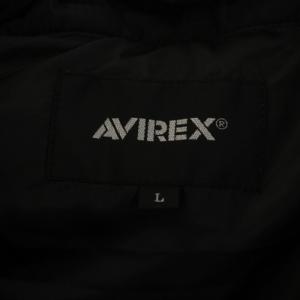 AVIREX AFSOC WW DOWN JACKET フード ロゴ ナイロン L 黒 6112170