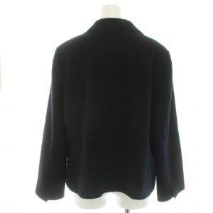 Leilian テーラードジャケット シングル ウール 2B レース 長袖 13+ XL 黒 ブラック
