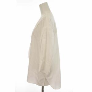 ADORE 19SS オーシャンコットンブラウス シャツ プルオーバー Ｖネック 五分袖 38 M 白 ホワイト 531-9110405