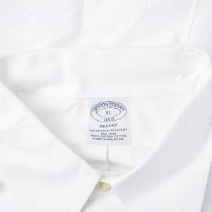 Brooks Brothers REGENT ワイシャツ ボタンダウン 長袖 ワンポイント刺繍 XL 白 ホワイト