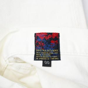 BRU NA BOINNE MY REGULAR デニムパンツ ジーンズ ストレート ボタンフライ 00 XS 白 ホワイト