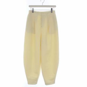 ENFOLD 21AW ダブルクロス バルーントラウザー イージーパンツ ワイド 38 アイボリー