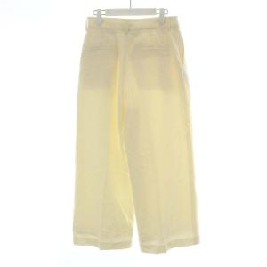 EVERYDAY I LIKE 22AW タック ワイドパンツ ウール ジッパーフライ 38 M 白 ホワイト 22030500811030