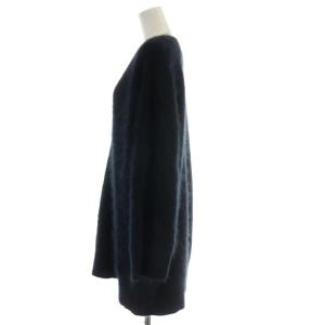 Plage 21AW Cashmere Mix Fur 深Vプルオーバー ニット セーター 長袖 ウール カシミヤ混 紺 ネイビー 21080922102130