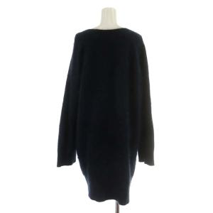 Plage 21AW Cashmere Mix Fur 深Vプルオーバー ニット セーター 長袖 ウール カシミヤ混 紺 ネイビー 21080922102130