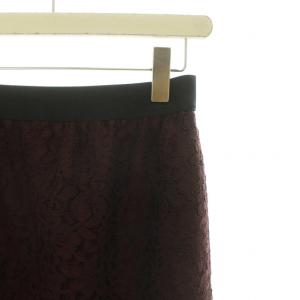 ADORE タイトスカート フラワーレース ミモレ ロング 36 S ワインレッド