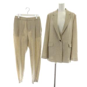 スーツ セットアップ 上下 テーラードジャケット テーパードパンツ 38 M ベージュ