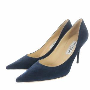 AGNES パンプス スエード ポインテッドトゥ ピンヒール 39.5 紺