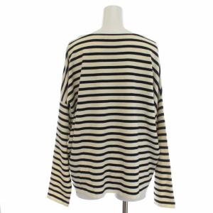 GALERIE VIE 19SS ニット セーター カットソー 長袖 ボーダー コットン F 白 ホワイト 黒 ブラック