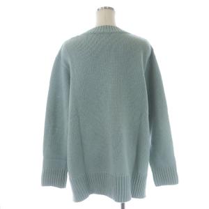 GALERIE VIE 20AW ファインウールVネックプルオーバー ニット セーター 長袖 サイドスリット ミントグリーン