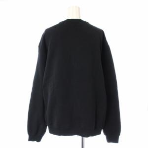 MSGM トレーナー スウェット 長袖 クルーネック ビジュー装飾 裏起毛 XS 黒 ブラック マルチカラー