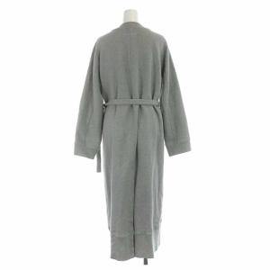 MM6 Maison Margiela 18AW ヘヴィーブラッシュドスウェットガウン ロングカーディガン リボン 長袖 XS グレー