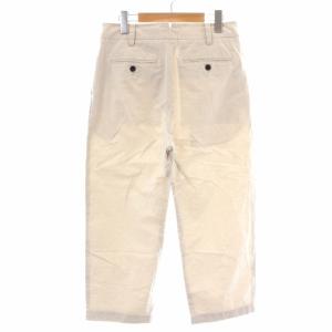 MARGARET HOWELL 20SS チノパンツ ジップフライ 麻 リネン混 絹 シルク混 タック 3 L ベージュ