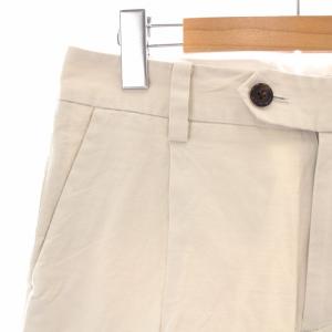 MARGARET HOWELL 20SS チノパンツ ジップフライ 麻 リネン混 絹 シルク混 タック 3 L ベージュ