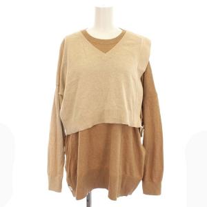 22SS NouvelleFine ニット アシンメレイヤードニットPULLOVER 38 M