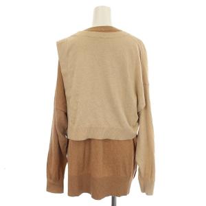 ENFOLD 22SS NouvelleFine ニット アシンメレイヤードニットPULLOVER 38 M