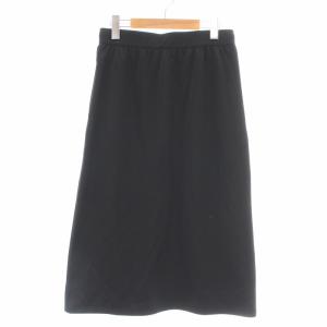 ADORE 21SS コンパクト裏毛スカート フレア ロング ミモレ 38 ブラック 531-1220936