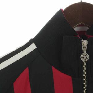 adidas AC Milan トラックトップジャケット ハイネック スタンドカラー ジップアップ ストライプ