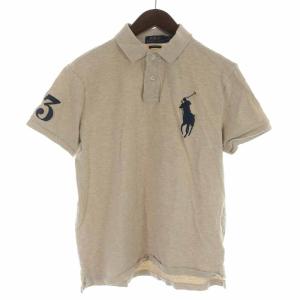 CUSTOM SLIM FIT ポロシャツ ビッグポニー 半袖 M ベージュ
