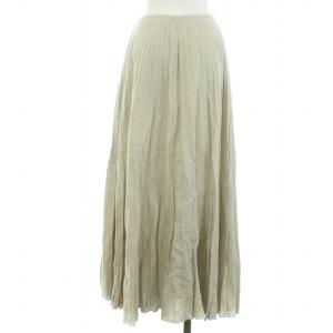 Theory 22SS FRENCH LINEN PLEAT SKT スカート ロング プリーツ リネン P ベージュ