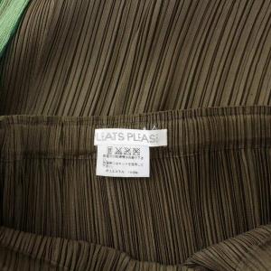 PLEATS PLEASE ISSEY MIYAKE イッセイミヤケ プリーツロングスカート イージー 葉っぱ 2 M カーキ