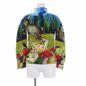 17SS 不思議の国のアリス プリーツハイネックカットソー マルチカラー
