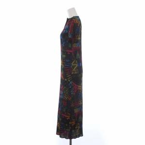 PLEATS PLEASE ISSEY MIYAKE ISSEY MIYAKE 17SS プリーツロングワンピース 半袖 総柄 3 マルチカラー