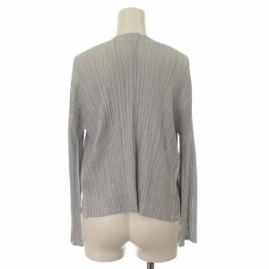 PLEATS PLEASE ISSEY MIYAKE イッセイミヤケ カーディガン プリーツ メッシュ 長袖 3 ライトグレー