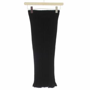 Acne Studios タイトスカート リブニット イージー ミモレ ロング XS 黒 ブラック