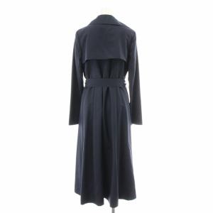 ELISA 近年モデル ディクロスタフタコート トレンチコート スプリングコート リボンベルト ロング ダブル 2 M 紺 ネイビー 28104071