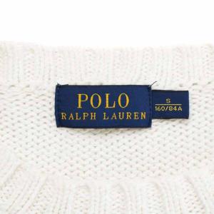 POLO RALPH LAUREN ニット セーター フラッグ 星条旗 長袖 S 白 ホワイト