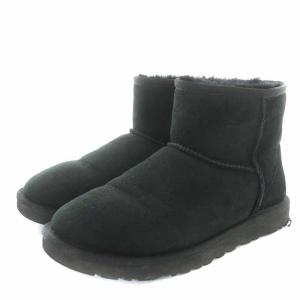 UGG australia CLASSIC MINI ムートンブーツ ショートブーツ フラット 裏ボア US7 ブラック