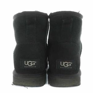 UGG australia CLASSIC MINI ムートンブーツ ショートブーツ フラット 裏ボア US7 ブラック
