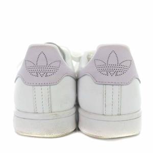 adidas Originals スタンスミス W STAN SMITH W スニーカー ローカット レザー ロゴ US6.5 23.5cm 白 ホワイト 紫