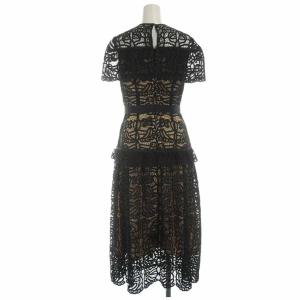 CELFORD 19AW ケープ風オーナメントレースワンピース フレアワンピース ロング 総レース シアー シースルー フレンチスリーブ 36