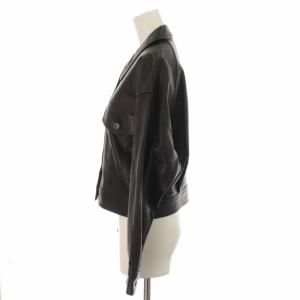 GRACE CONTINENTAL 19SS レザーGジャン ライダース ジャケット ラムレザー 36 S 黒 ブラック 19104066