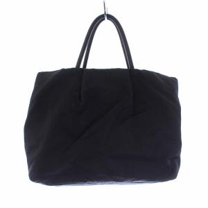 PRADA ハンドバッグ トートバッグ バラ フラワー ナイロン 黒 ブラック