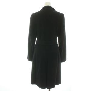 ANAYI カシミヤコート ミドル リボンベルト 38 ブラック