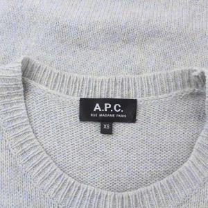A.P.C. 長袖 ニット セーター クルーネック ウール アルパカ XS グレー